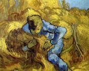 捆麦子的人(仿米勒作品) - 文森特·威廉·梵高